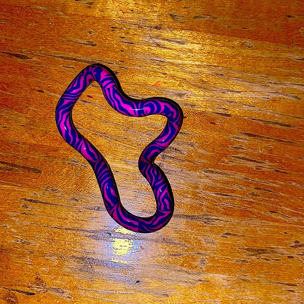 Purple and Blue Zebra print Tangle